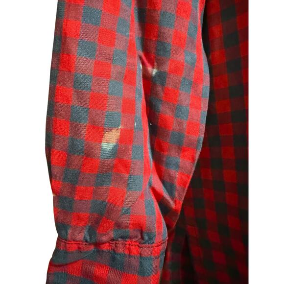 J.G. Hook Red Blue Plaid Long Sleeve Button Up Shirt - Size 8 - Picture 6 of 8